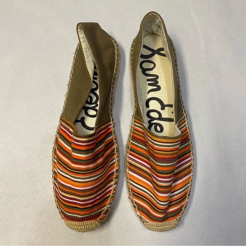 Sam Edelman Womens Verona Shoes Espadrille Flats Size 9.5 Stripe Fabric Colorful